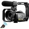 NGBFF Macchinetta Digitale, Videocamere for visione notturna 4K Videocamere professionali Zoom digitale Vlog Telecamere for blog