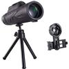WANWEN Telescopio Monoculare 20X40, Monoculare Portatile Ad Alta Potenza Compatto con Visione Notturna Lente Prisma Fmc Bak4 Monoculare con Adattatore Smartphone E Treppiede per Adulti Bambini Bird Watching