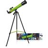 Bresser 8850600B4K000 Junior Lens Telescope 50/600 AZ con Treppiede per l'Osservazione della Luna, Pianeti e Osservazioni, Verde