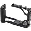 ZHFGJKSO Compatibile con la gabbia for fotocamera Sony A6400, telaio di protezione in lega di alluminio con attacco for treppiede for riprese video(Black)