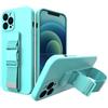 LMobile Strato in silicone Traseira Rope Case Gel Airbag Case Cover Cordard iPhone 13 Mini Chiaro Blu