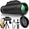 Generic s 80x100 Zoom 50000M HD Binocolo portatile potente a lungo raggio Monoculare professionale Cannocchiale da caccia antipioggia