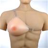 Generico Protesi mammaria in silicone a triangolo monospalla - Protesi post-operatoria per mastectomia e potenziatore del torace per crossdresser - Color carne (S)