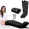 LoJax Pressoterapia per Casa, Pressoterapia Linfodrenaggio Gambe 6 Camere, Nero | Professionale Presso Terapia Gambe Linfodrenante, Apparecchio Massaggiatore per Circolazione Drenaggio Linfatico, 30-240 mmhg
