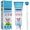 HADAVAKA White Hairy Tongue Removal Kit, Tongue Cleaning Gel With Cleaner Brush, Tongue Coating Cleaning Gel, Fresh Breath, Tongue Cleaning Brush Kit, Fresh Mint Tongue Cleaner Gel (3)