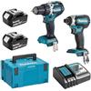 Makita DLX2189TJ Combiset - Accuboormachine DDF484 en Slagschroevendraaier DTD153 - 18V (DLX2189TJ)