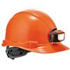 Ergodyne Casco rigido con luce, stile cappello, sospensione a cricchetto, classe E, Ergodyne Skullerz 8970LED, arancione