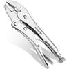 WORKPRO Locking Pliers, 4-inch Curved Jaw Vice Grips pliers, Chromium-Vanadium Steel Locking Pliers with Wire Cutter, Locking Adjustable Vise Grips for Clamping Twisting Welding