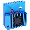 CFTGIW Custodia a Guscio per Mini Router in Lega di Alluminio Blu con Accessorio Ventola di Raffreddamento Adatta per l'effetto Termico NanoPi R2S una Lattina Fai-da-te con Supporti La Dissipazione