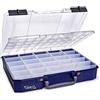 Raaco CarryLite 80 5x10-25 scatola organizer, 12 scomparti, stoccaggio | Coperchio trasparente, per viti e minuteria, 41.3 x 33 x 8.2 cm, capacità 13 kg, Per scaffale, parete e banco, stoccaggio