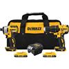 DEWALT - Kit combinato di utensili elettrici da 20 V MAX, set di utensili elettrici wireless, 2 utensili con 2 batterie e caricabatterie inclusi (DCK277D2)