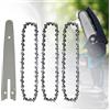 TWSOUL 3 catene per motosega con spada, lunghezza 18,5 cm, catena da 6 pollici, catena di ricambio professionale, adatta per mini motoseghe a batteria, catena di ricambio 1/4 per lavorazione del legno