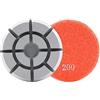 HOMESOM Tampone per lucidatura per pavimenti da 4 pollici 3 pezzi secco bagnato uso pavimento pietra disco abrasivo marmo granito pavimento rinnovare rettifica tamponi grana 200
