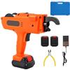 KVTUYC Legatrice per barre d'armatura da 8 mm a 34 mm, avvolgitore automatico per fili con rilascio di nodi, 2 batterie, per gabbie in rete d'acciaio, costruzione di edifici(Orange)