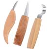 Anneome Coltelli da Intaglio in Acciaio Inox Legno Set di 3 | Affilatura Razor-sharp, Alta Durezza per Sughero e Legno Duro, Lama in Chrome-vanadium Steel