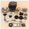 DORFEY Adatto for motosega H-u-s-q-v-a-r-n=a 340 350 345, motore, pezzi di ricambio, coppa del cilindro, carburatore, cuscinetto, paraolio, starter, asta dell'acceleratore, kit da 44 mm