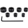 Culnflun 8 pezzi Set 3‑12mm Localizzatore di punte da trapano Collari di arresto di profondità Posizionatore di anelli con chiave esagonale per la lavorazione del legno