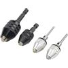 SHAPOKY 4PCS Drill Chuck Adattatore a cambio rapido Mini 3- Drill Chuck Cacciavite Adattatore Trapano Elettrico Trapano Conversione Chuck Set