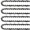 SUVIA Set di 4 catene per motosega da 35,5 cm, 52 maglie, calibro 0,1 cm, passo LP da 3/8 pollici, kit basso di ricambio per motosega da 35,5 cm