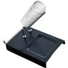 sporful Supporto per saldatore, supporto a molla per saldatore, supporto per saldatura, con pulitore per punta del saldatore e spugna per la pulizia, base in ottone nero, accessori per saldatura (senza