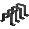 Wdwlbsm 4 morsetti per tubi quadrati, 4 x 4, morsetti per tubi quadrati, morsetti a forma di U con rivestimento a polvere, racchetta nera per recinzioni per tubi dell'acqua, ringhiera per balcone,