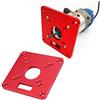 Jectse Piastra di inserimento per tavolo del router, lega di alluminio 6061 piastra per tavolo del router con incisione anodica a doppia scala, 120 x 120 x 8 mm
