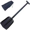 QCNRJUY Pala da neve retrattile for esterni, in lega di alluminio, strumento for la rimozione del ghiaccio invernale, attrezzi campeggio e giardino pieghevoli for sopravvivenza(Black with Box)