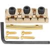 Grcfumo Electric Guitar String Lock Nut, Guitar Bridge String Locks with Headstock String Retainer Bar, Headless Guitar String Locking Nut for Maple Bridge (Gold (GE98))