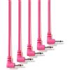 ExcelValley - 5-Pack - Cavi Modulari Mono Patch ad Angolo Retto - 3,5mm 1/8 Eurorack Sintetizzatore [Rosa - 10 cm - 4]