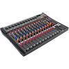 SAUADY Bluetooth Audio Mixer DJ Sound Controller per Computer Registrazione 12 Canali Studio con Microfono XLR Socket Nero 51,5 x 34 x 3,7 cm