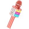 Avaxtt Microfono Karaoke per Bambini, Microfono Bluetooth Altoparlante, Regalo di compleanno per Bambina 3-12 Anni, Karaoke Wireless Giocattolo con Cambio Voce, Ideale per Feste e Giochi Musicali