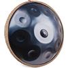 Heyqk Tamburo a mano armonico professionale blu, 10 note, 55 cm, 440 Hz, acciaio, custodia morbida, percussione armonica per guarigione del suono, meditazione e yoga