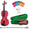Classic Cantabile VP-100PK, set violino 1/2: violino in legno massello (tavola in abete, corpo in acero), arco, custodia, colofonia e corde di ricambio. Per studenti/principianti. Pink