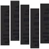 Keyhelm Pannello Fonoassorbente Wave Wood MDF Skyline verniciato RAL 9017 - Pacco da 5 (Nero traffico)