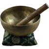OSNICA Campana tibetana/ciotole da preghiera/Rin Gong/Suzu Gongs - battitore avvolto in pelle (2000 grammi)