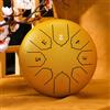 Generico Tamburo da Pioggia per Esterno, Handpan Steel Tongue Drum a 13 Note, con Bacchette e Borsa per Trasporto Strumento a Percussione Chakra da 6 Pollici(Oro,6 pollici 8 note)