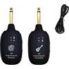 Phyachelo 1 Set Trasmettitore Wireless per Chitarra Batteria Integrata Portatile per Chitarre Basso