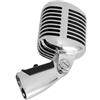 GOWENIC Microfono Vintage, Microfono Dinamico Stile retrò, Microfono Vocale Dinamico retrò con Rack Rotante Autotensionante in Lega di Zinco per Feste KTV (SILVER)