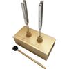 MIMIRACLE Forchette di sintonia a risonanza per guarigione, 432 Hz, 528 Hz, altoparlante in legno di pino e martello in gomma, ideale per aromaterapia, meditazione e yoga