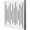 IG Acoustics - Pannello ibrido Nexus - Pannello acustico autoadesivo 50 x 50 cm - Assorbitore e diffusore in schiuma acustica - Elemento acustico (bianco)