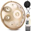 BIILOYY Handpan 432 Hz Re Minore, 9 Note 22 Pollici Tamburo in Acciaio Handpan Strumento Musicale, con Borsa Morbida, Mazze Per, Tripode, Panno Antipolvere, Percussioni Armoniche Per La, Yoga