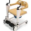 BCBKD Sollevatore per Disabili Portatile,Sedia WC con Rotelle Commode WC con WC Integrato Commode Leggero con Padella Rimovibile Sedia da Toilette per Persone con Disabilità Anziani