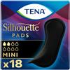 Tena Silhouette Pads Mini Nero - 10 confezioni da 18 pezzi