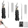 Generico Black Anti-Slip Grip Gear Lock Nail Clipper Set, Pro Nail Tools with Ultra-Sharp Tips for Precise Access to Nail Grooves (Black*2set)