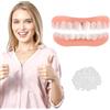 Care Spring Mascherine Denti Provvisorio 2 Paia Faccette Dentali Universali, Denti Finti Da Applicare Da Soli Superiore E Inferiore, Dentiera Finta Naturale Per Uomini E Donne Coprire I Denti Mancanti