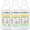 KOTOR PHARMA KOTOR SILICE BUVABLE 1L | Set di 3 | Silicio organico francese e naturale, salute delle articolazioni, cartilagine, ossa, pelle, capelli, unghie | silicio + ortica + equiseto + bambù | 3 mesi