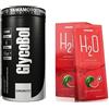 Yamamoto Glycobol ® Cluster Dextrin™ 2 x 500 gr + H2O Prozis - carboidrati post allenamento recupero muscolare (arancia)