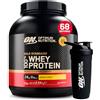 Optimum Nutrition Gold Standard 100% Whey Proteine in Polvere con Proteine Isolate e Aminoacidi per la Massa Muscolare Crema di Banana 2,04Kg 68 Porzioni + REFORCE STEEL SHAKER