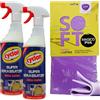 FEI FAN SET: 2x Super Sgrassatore Spray Ultra Rapido Bianco. Ideale Per Interni, Indicato Per La Pulizia Quotidiana Delle Superfici Lavabili 750ml + Panno In Lattice SOFT, Formato 30x30