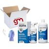Magazzini GM Camp RIMUOVI MUFFA, Elimina rapidamente muffe, funghi, e alghe, Antimuffa igienizzante con guanti e Kit impermeabile per LEI (rosa) o per LUI (blu) (blu, 750ml + risanante)